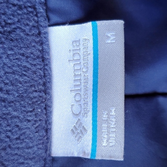 Columbia dark Navy Blue vest Full collar size medium 100 polyester - Picture 2 of 11